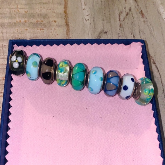 Pandora Charm - Blown Glass - Sterling Silver - Picture 2 of 4